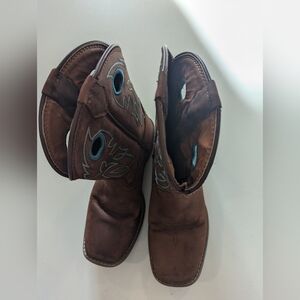 Justin Kids Boys 2D Bowline Junior Brown Western Cowboy Boots